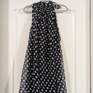 Midi Black Pockadot Dress